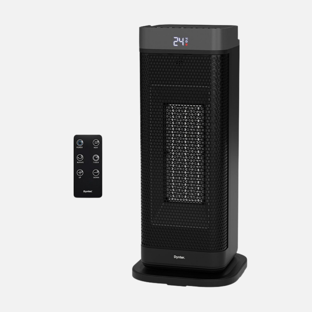 Dynter AirFlow HW2002 elektrische heater met omvalbeveiliging, geschikt om een kamer veilig en comfortabel warm te houden