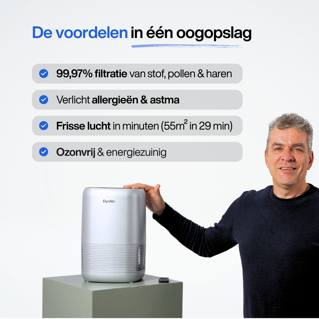 Dynter AirPure Plus PA244 luchtreiniger - verschil met een luchtbevochtiger